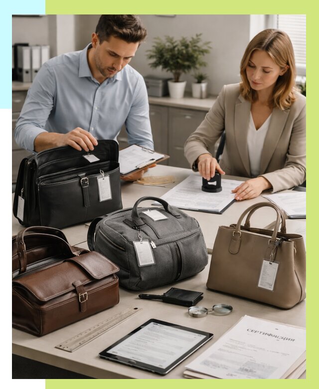 Сертификация сумок в Усинске от 7679 руб. | Алешин-Снс