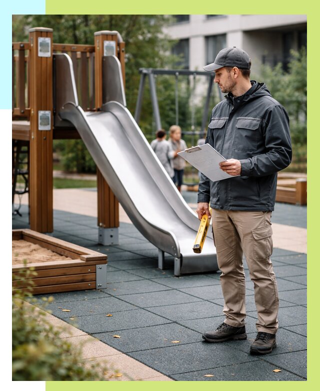 Сертификация детских площадок в Усинске от 25595 р. | Алешин-Снс