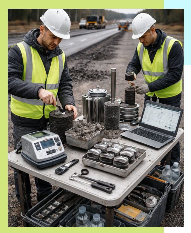 Сертификация асфальта: испытания и подтверждение в Усинске