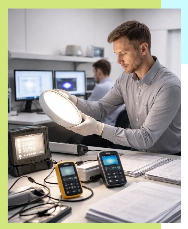 Сертификация светильников в Усинске: испытания и оформление