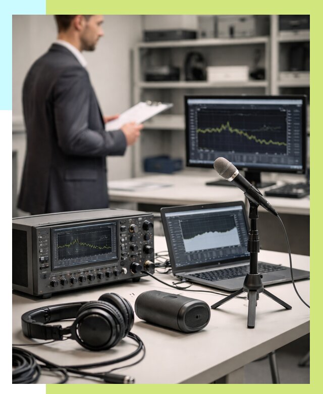 Сертификация аудиотехники в Усинске от 15357 р., Алешин-Снс