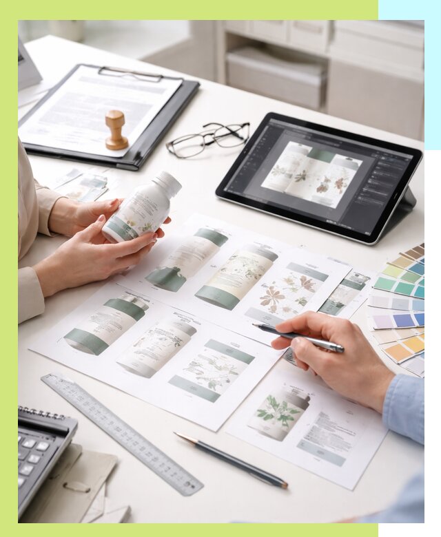 Профессиональная разработка дизайна и текста этикетки продукции в Усинске