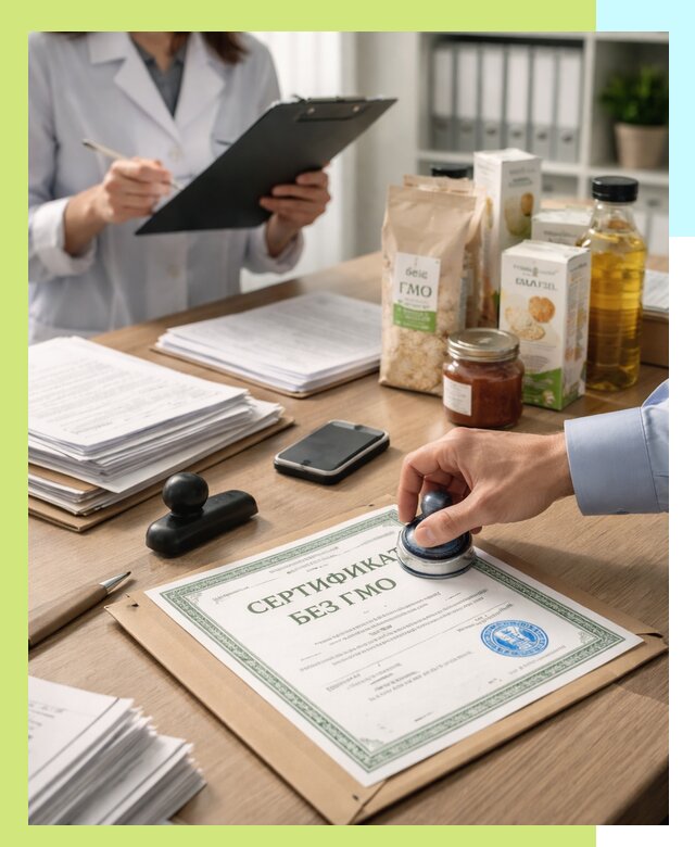 Получение сертификата Без ГМО для продукции в Усинске