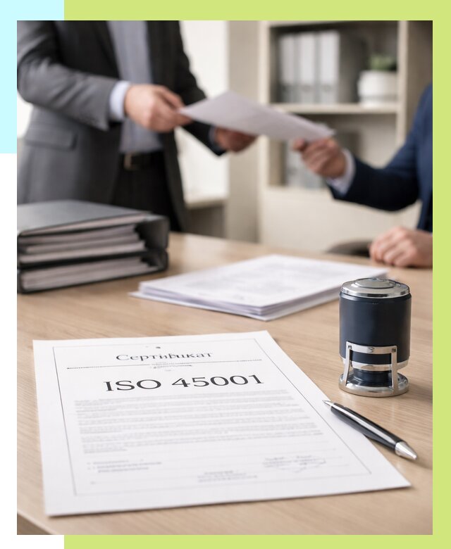 Сертификат ISO 45001 в Усинске под ключ от 46071 р. | Алешин-Снс