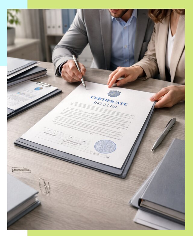 Сертификат ISO 22301 в Усинске от 46071 р. | Алешин-Снс срочно